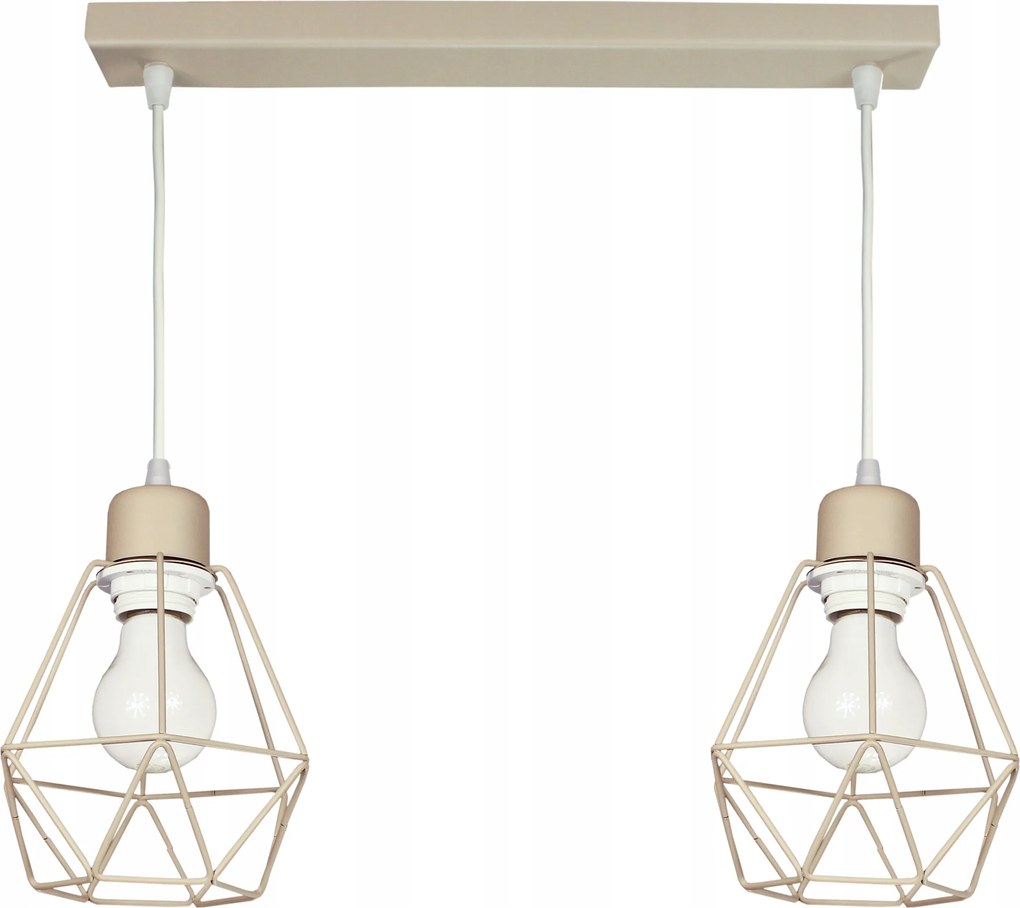 Mennyezeti függőlámpa asztal fölé Diamond Bézs csillár loft mennyezeti lámpa