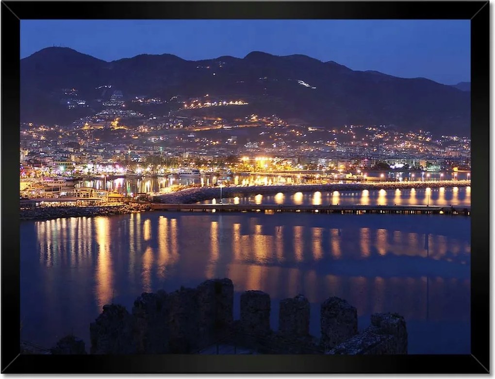 Poszterek keretben 40x30 Antalya éjszaka Kirándulás