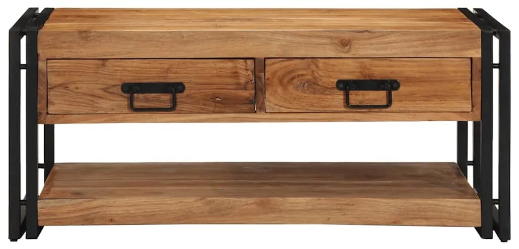 tömör akácfa dohányzóasztal 90x50x38 cm
