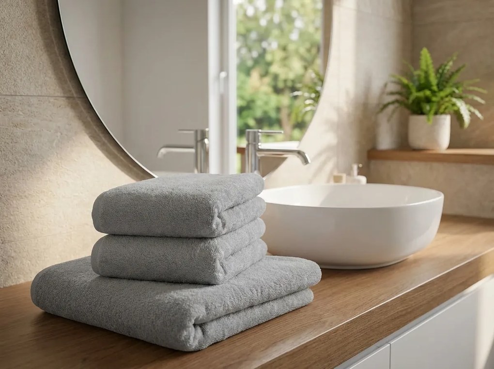 Törölköző NORIELLE 50x90 cm világosszürke, 100% pamut