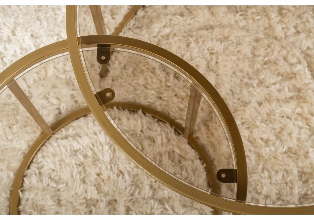 Aurum Gold and Bronze dohányzóasztal szett 60 cm, 2 db