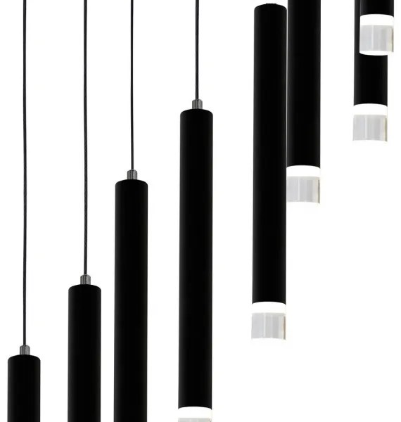 LED Csillár zsinóron CARBON 12xLED/12W/230V