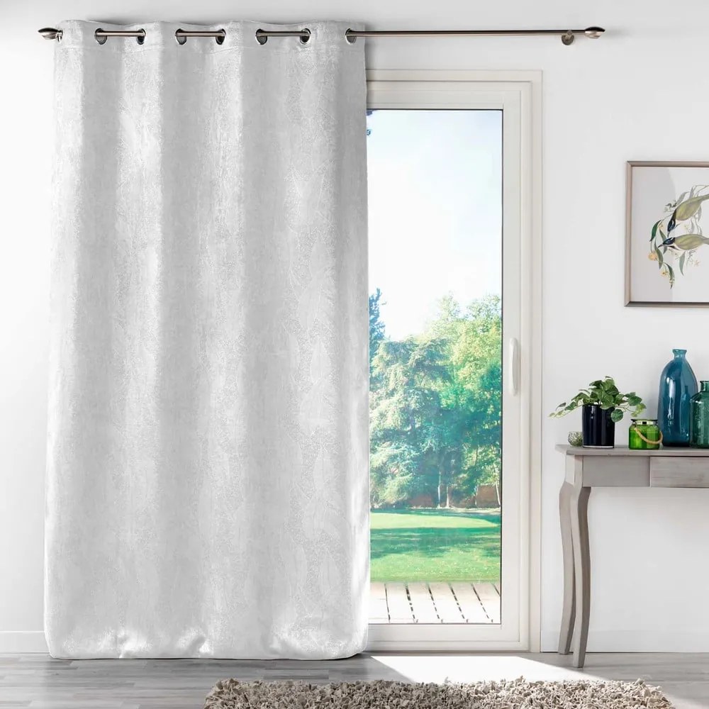 Fehér bársony sötétítő függöny 135x280 cm Melodie – douceur d'intérieur