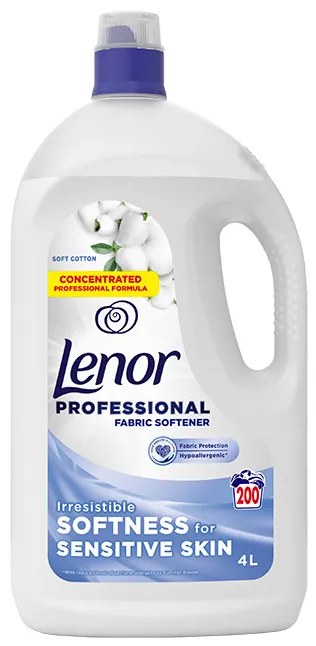 Lenor Professional öblítőszer Sensitive Cotton 4L