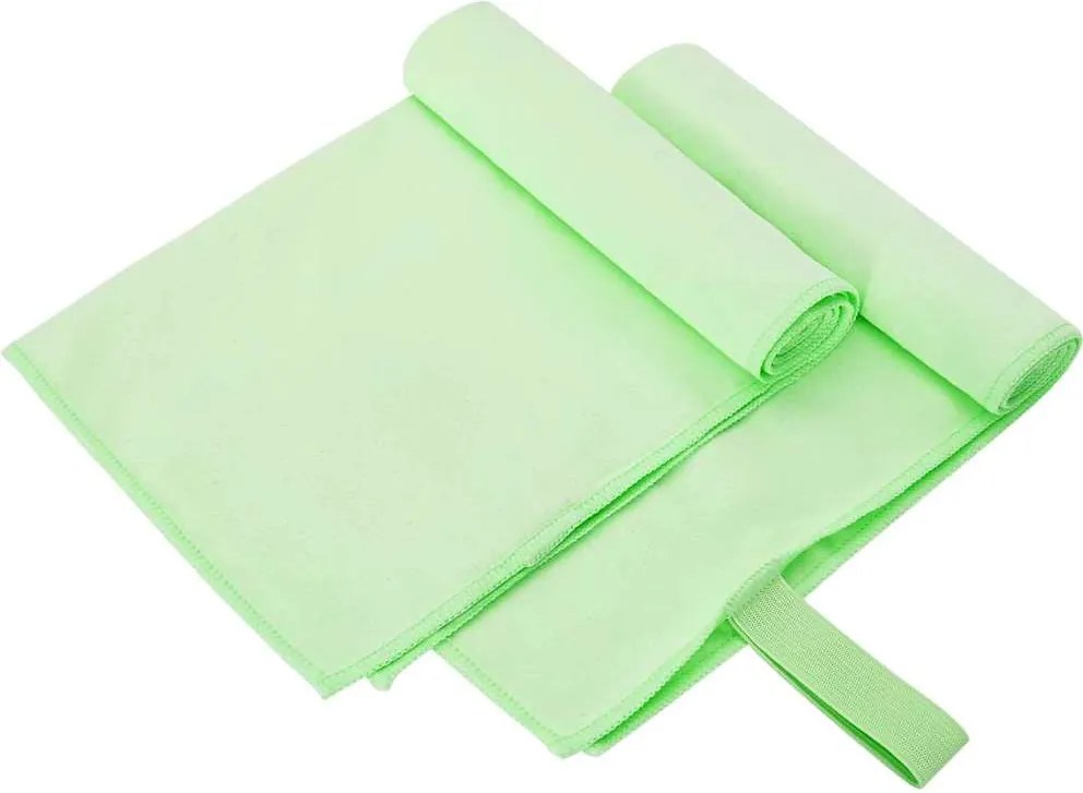 vidaXL Sport Törölközők 2 pcs Zöld 50 x 30 cm Poliészter és poliamid