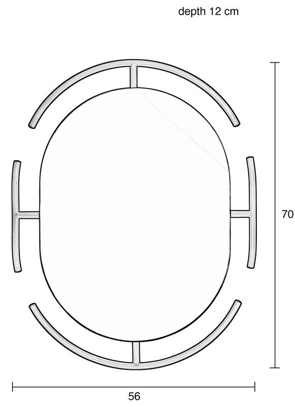 Fali tükör 56x70 cm Emma – Zuiver