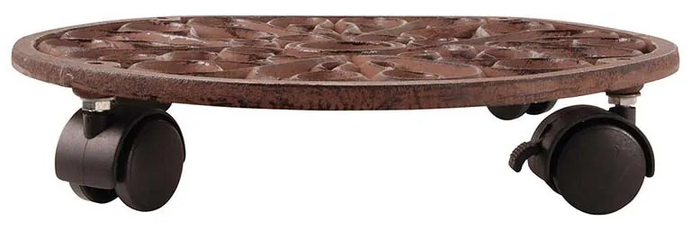 Öntöttvas gurulós virágtartó, 35 cm átmérőjű