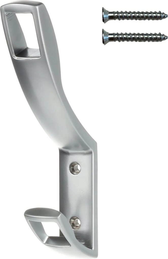 Fali akasztó dupla matt króm törölköző ruhák fürdőszoba