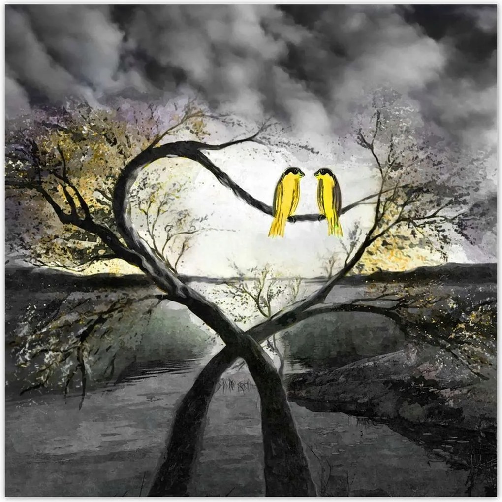 Poszterek 100x100 Randevú az éjszakai fényben