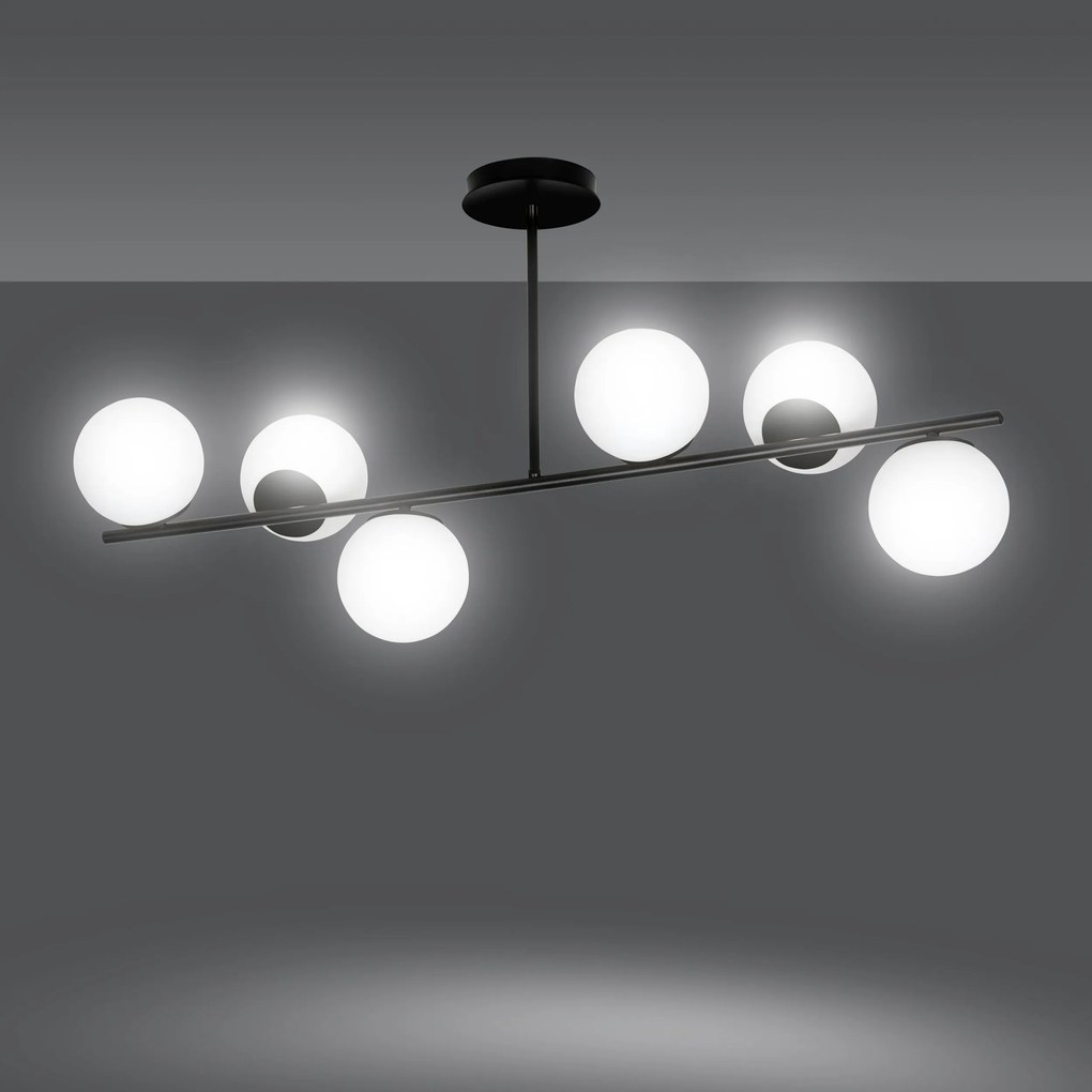 Emibig modern mennyezeti lámpa bior fekete emi1020/6