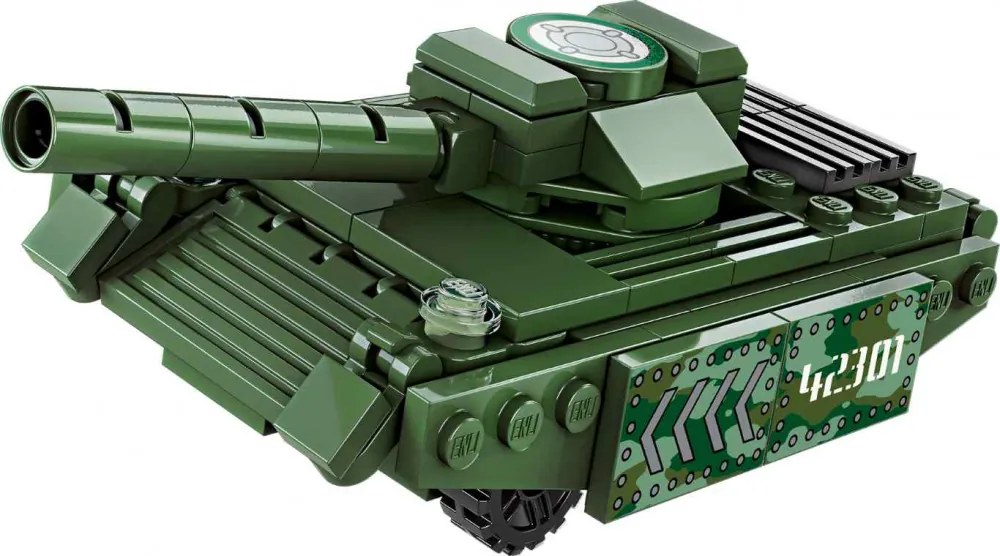 QMAN® 42301 | lego-kompatibilis építőjáték | 642 db építőkocka | 8-az-1-ben Háborús tank kerekeken