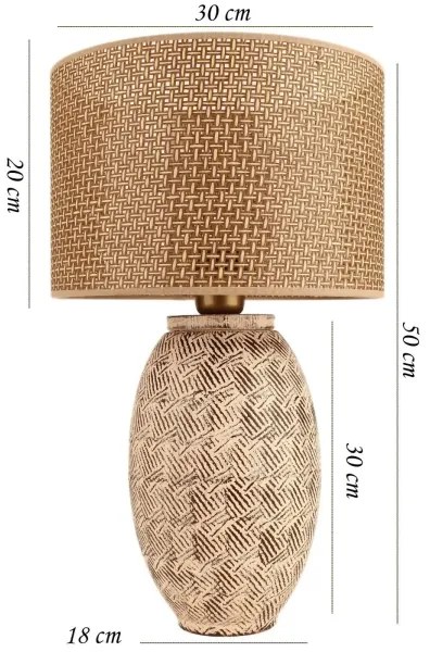 Asztali lámpa RAMZES 1xE27/40W/230V bézs