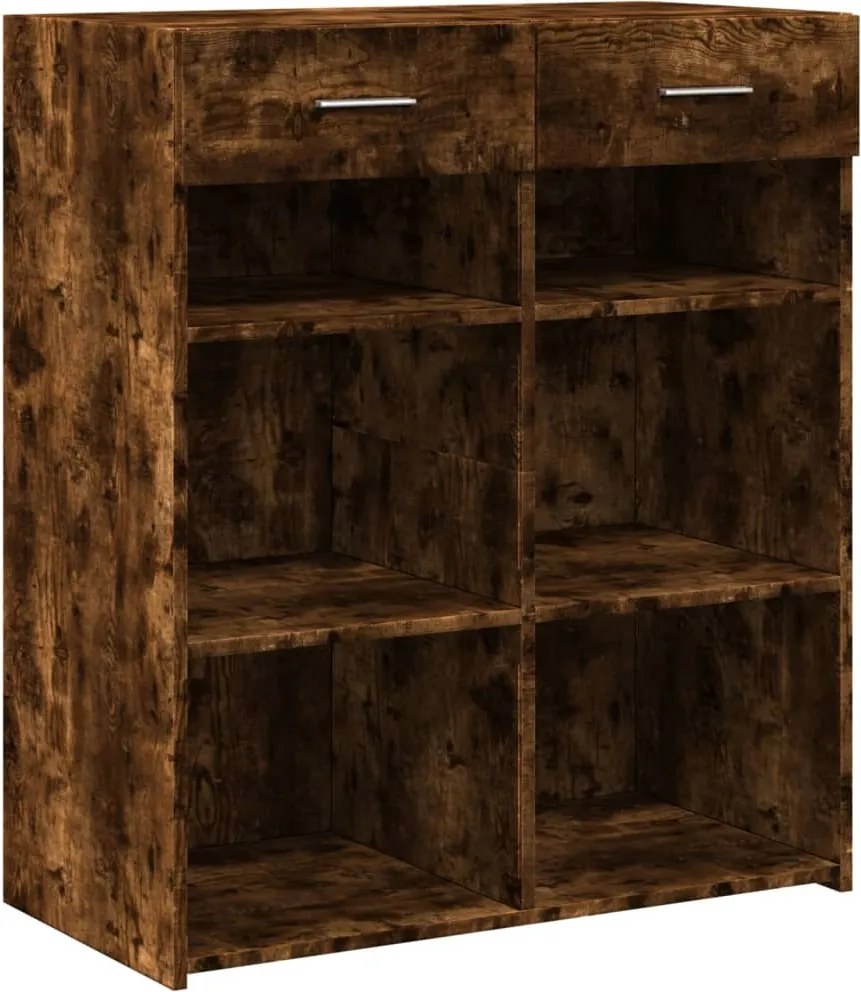vidaXL füstös tölgy színű szerelt fa tálalószekrény 80 x 42,5 x 93 cm