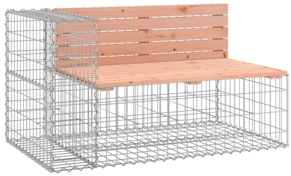 tömör duglászfenyő kerti pad gabion kosárral