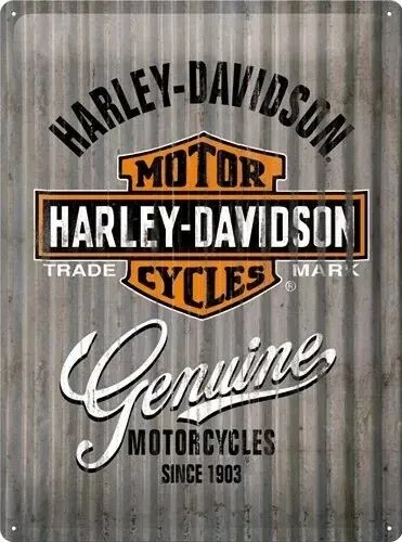 Fém tábla Harley-Davidson - Genuine Motorcycles