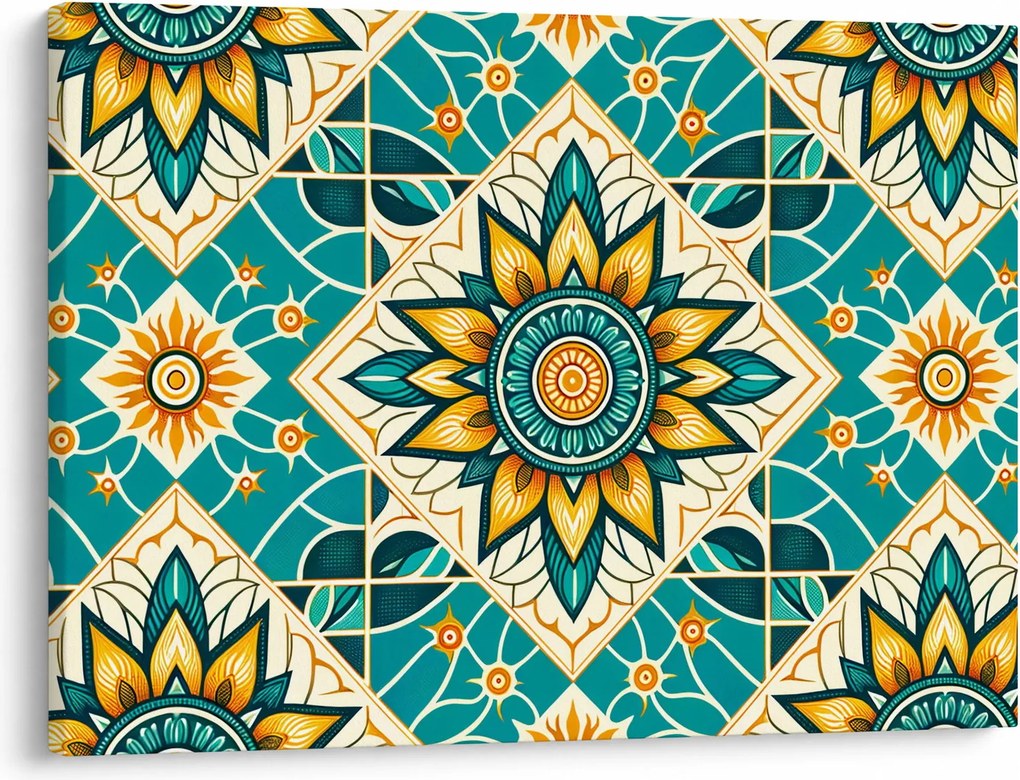 Kép - Türkiz minta (70x50 cm)