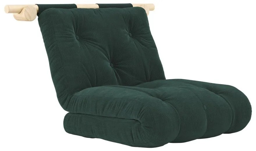 Sötétzöld kordbársony fotel Hooked – Karup Design