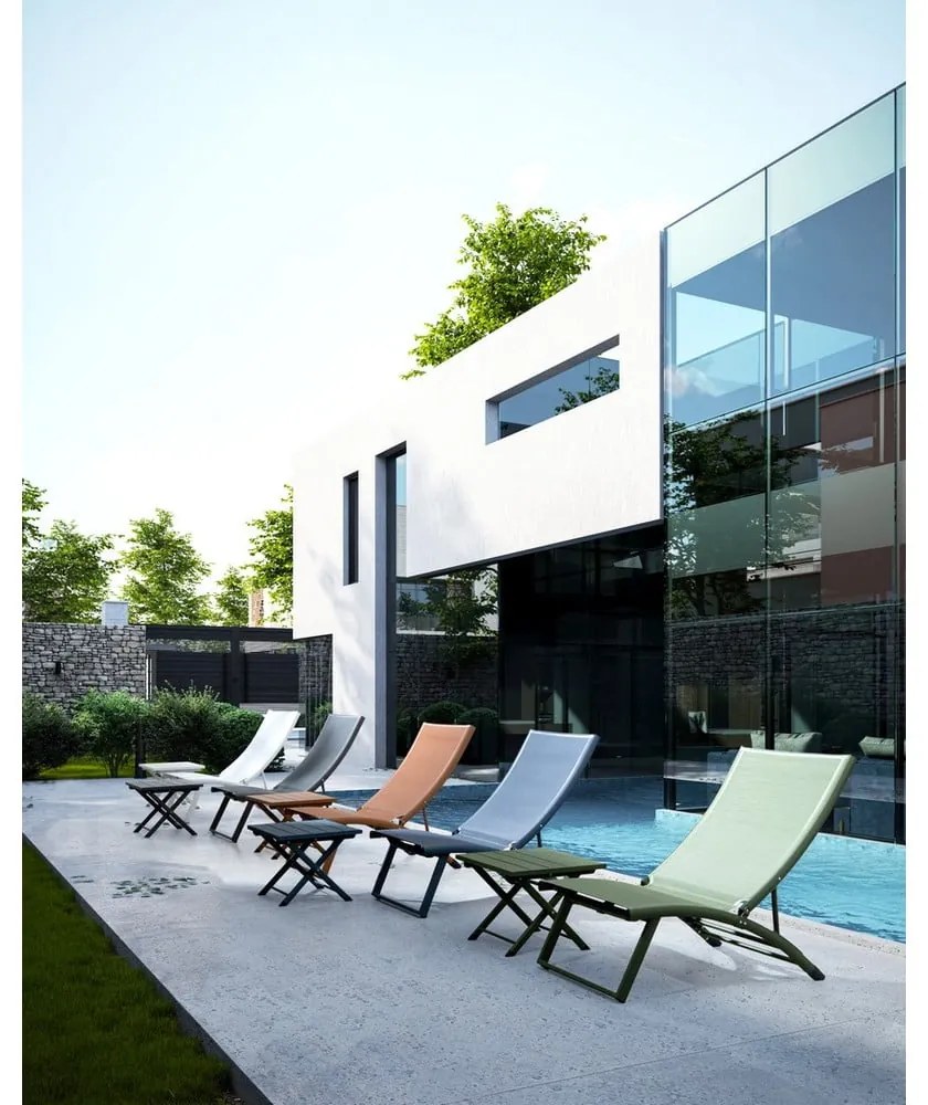 Fehér fém kerti napozóágy Taylor – Bizzotto