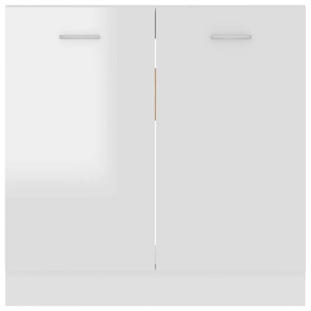 “Lyon” magasfényű fehér szerelt fa mosogató alsószekrény