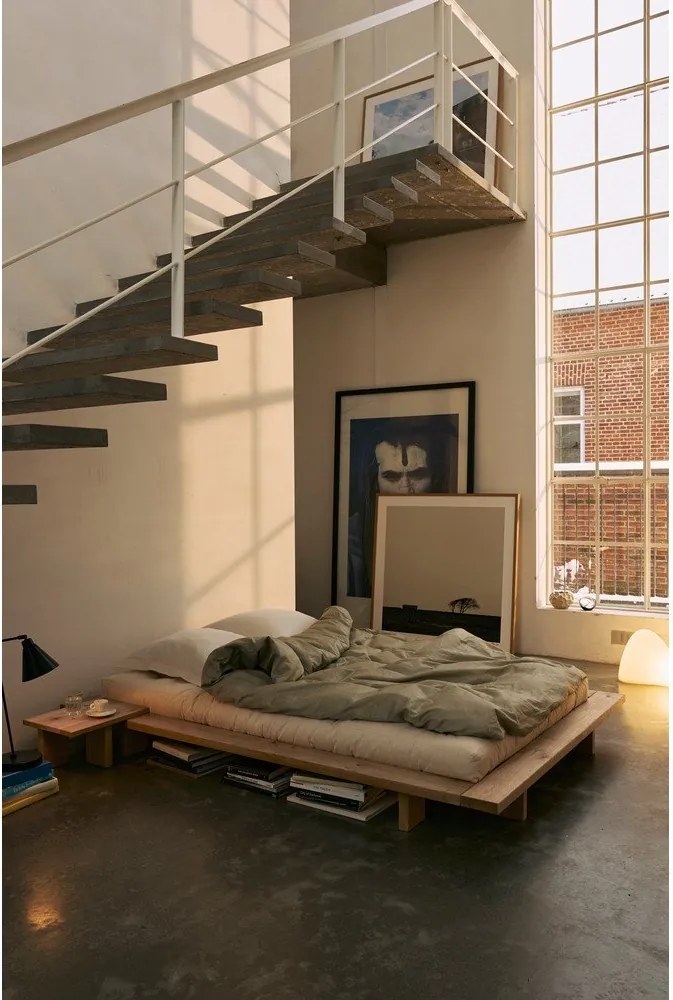 Natúr színű borovi fenyő éjjeliszekrény Japan – Karup Design