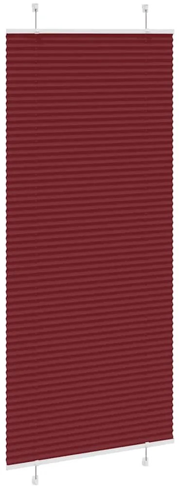 pliszírozott redőny Bordeaux piros 100x200 cm szövetszélesség