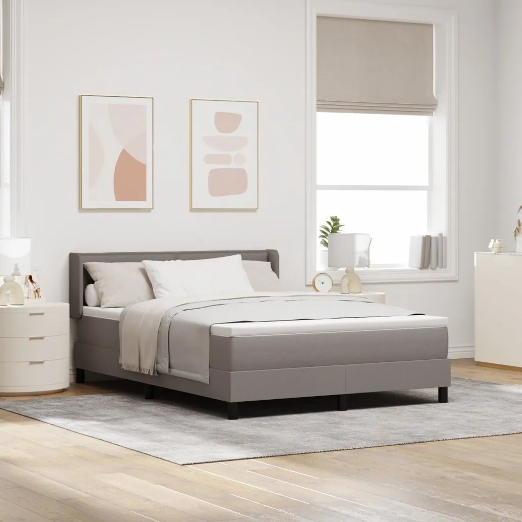 Box Spring Ágy matraccal taupe színben – 160x200 cm szövet
