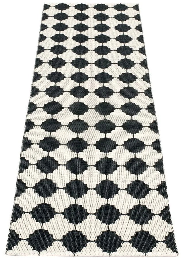 Fekete-fehér kültéri-beltéri futószőnyeg 70x225 cm Marre Black Coral – Pappelina