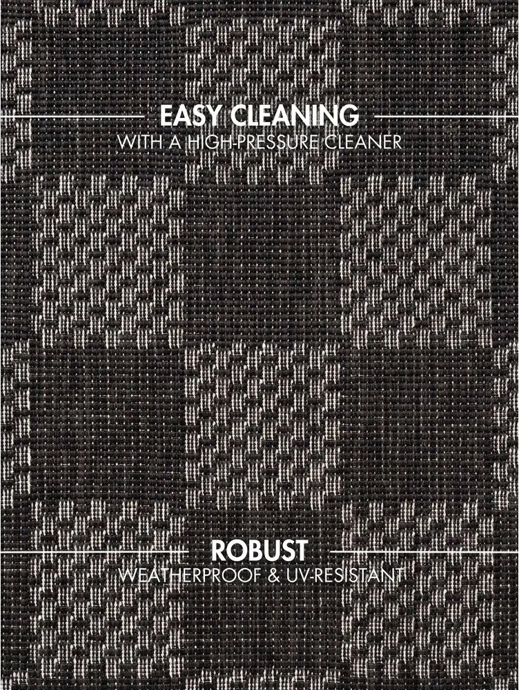 Fekete-krémszínű kültéri-beltéri szőnyeg 160x230 cm Haringey Dorothy – Ted Baker