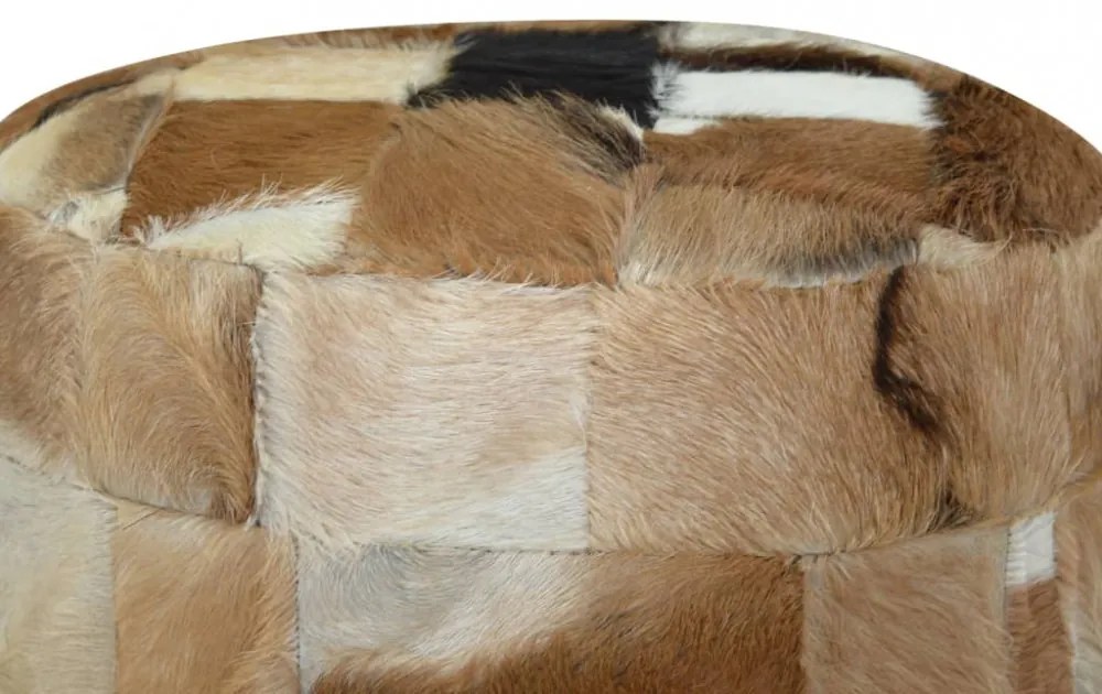 kerek kecskebőr puff 50 x 50 x 45 cm