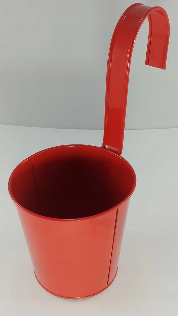 Erkély Kaspó Akasztós Vödör Piros 13CM