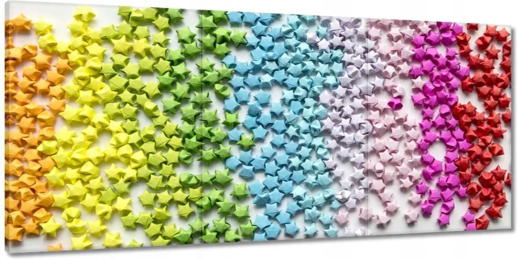 Festmények 210x100 Színes origami csillagok