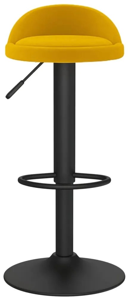 vidaXL 2 db sárga bársony bárszék