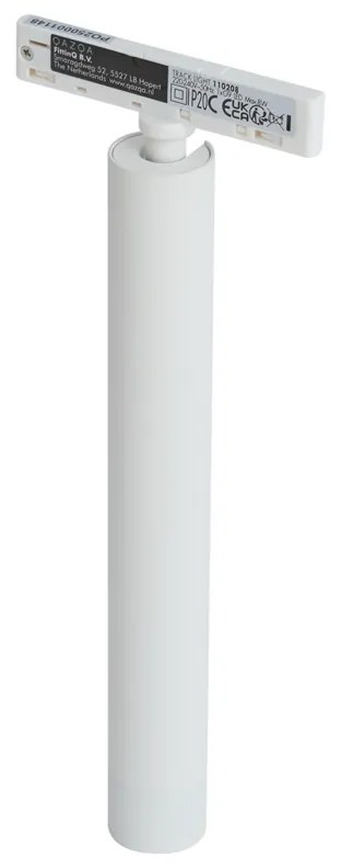 Modern fehér spotlámpa 1 fázisú sínrendszerhez - Slimline Avery