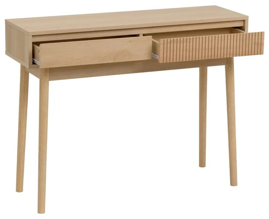 Natúr színű konzolasztal 30x100 cm Iona – Casa Selección