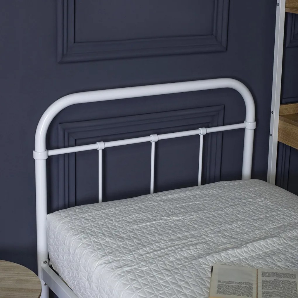 Fehér Fém Ágykeret. 90x200 cm PABLO