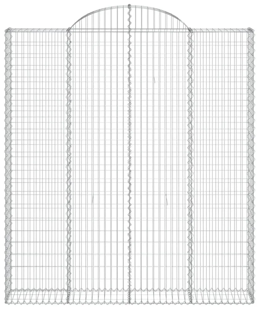 3 db íves horganyzott vas gabion kosár 200x30x220/240 cm