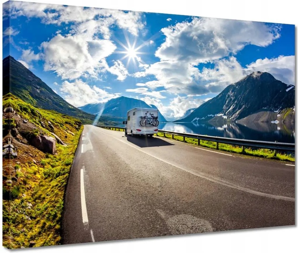 Vászonkép 40x30 Lakókocsis turizmus