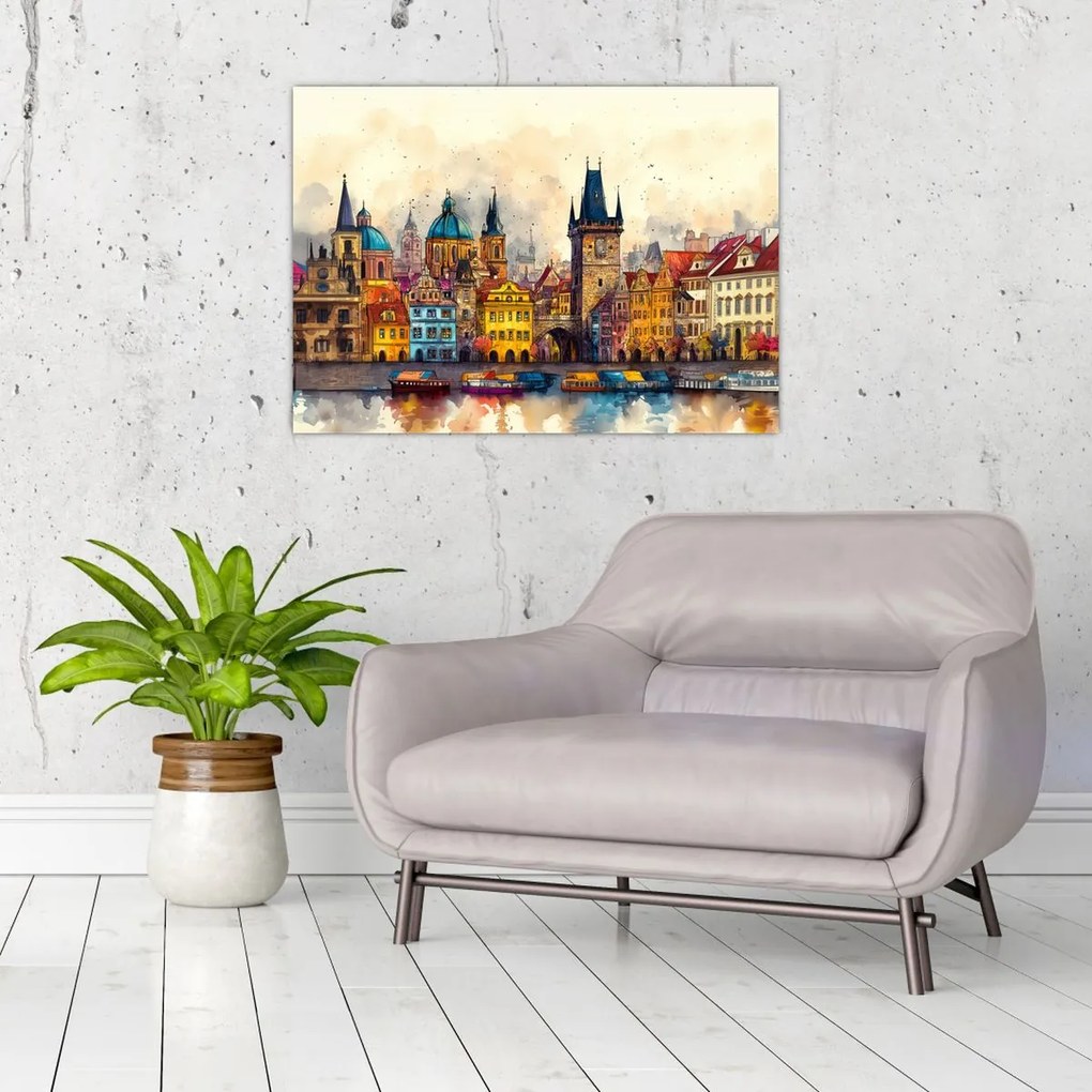 Kép - Ősz a festett városban (70x50 cm)