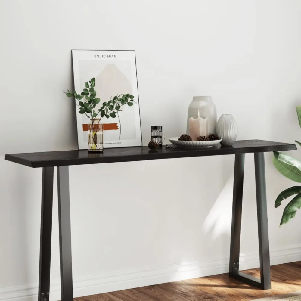 sötétbarna kezelt tömör asztallap 160x40x(2-4) cm