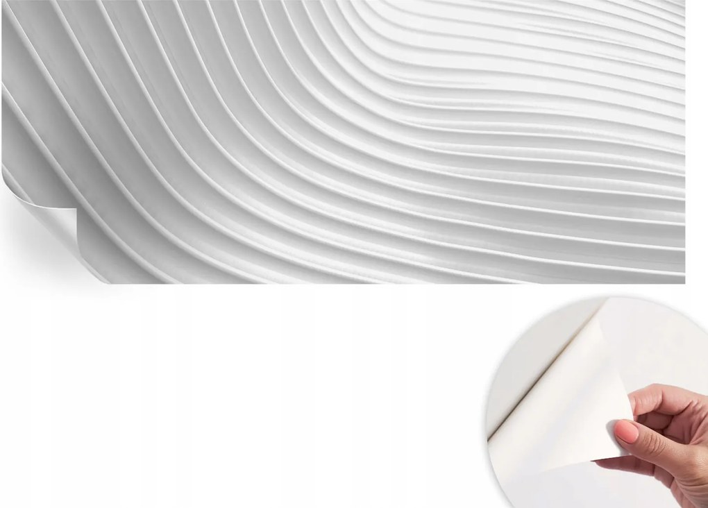 Öntapadós tapéta Divatos 3D fali ragasztóval Elegáns hullámok 250x104 cm