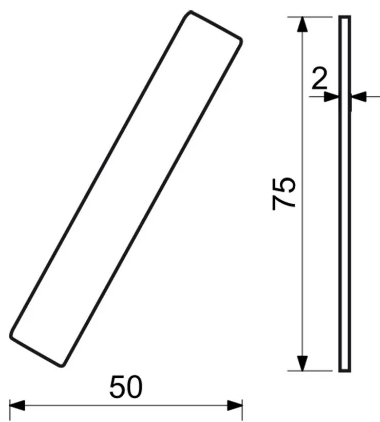 Házszám " / ", RN.75L, rozsdamentes acél