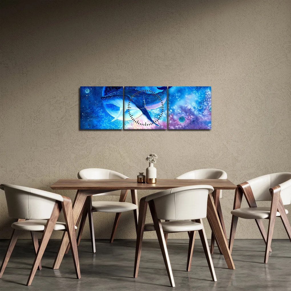 Kép - Űrbálna (órával) (90x30 cm)