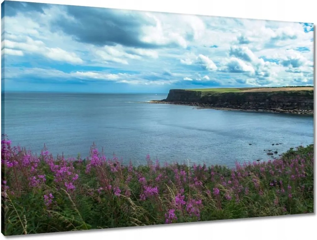 Vászonkép 90x60 Illatos tájkép sziklával