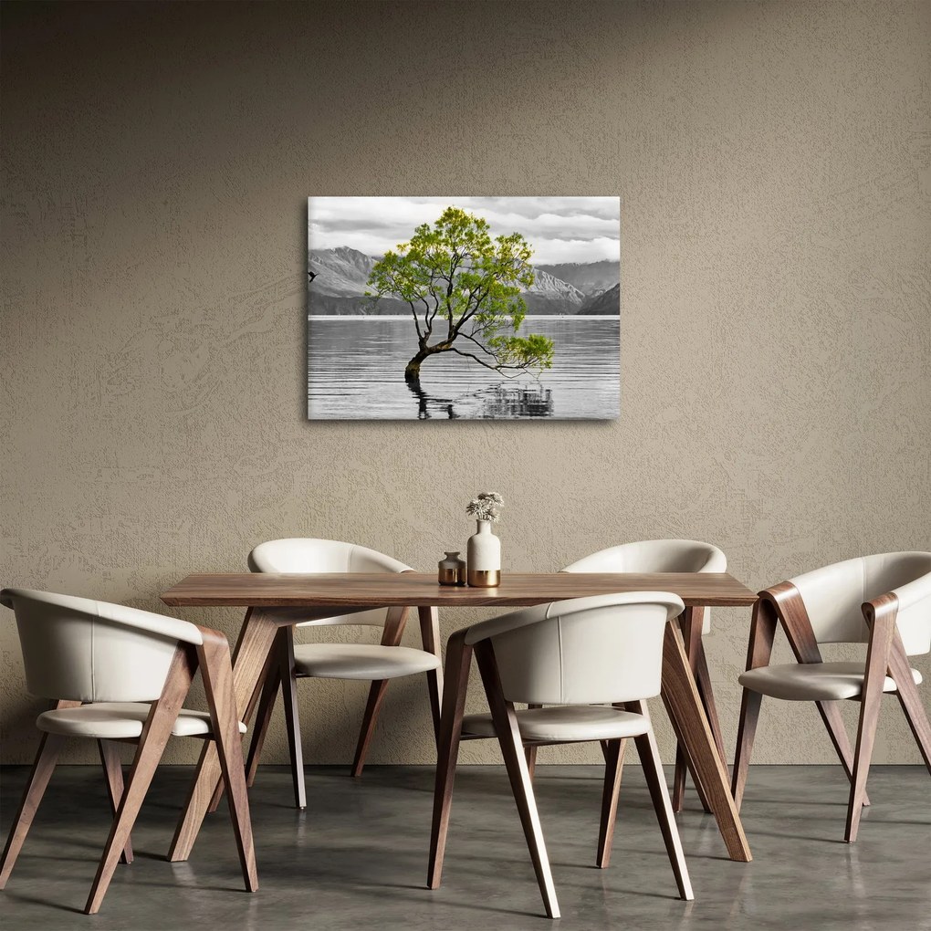 Fa képe a tó közepén (70x50 cm)