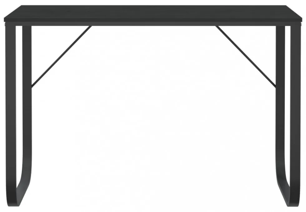 fekete forgácslap számítógépasztal 110 x 60 x 73 cm