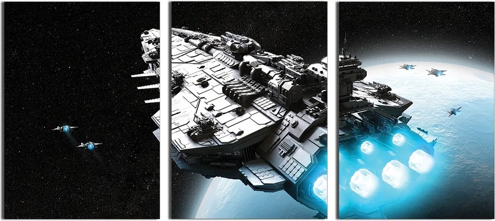 Star Wars Prémium űrhajó falikép triptichon 40x90 cm
