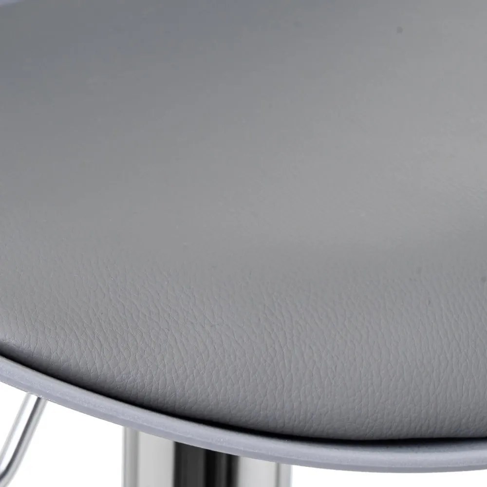 Szürke bőr utánzat állítható magasságú bárszék szett 2 db-os (ülésmagasság 56,5 cm) – Casa Selección