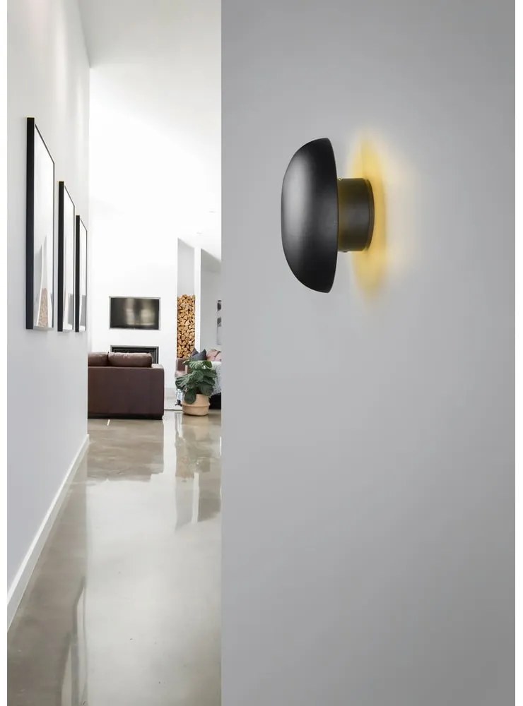 Matt fekete USB LED fali lámpa Davey – Reality