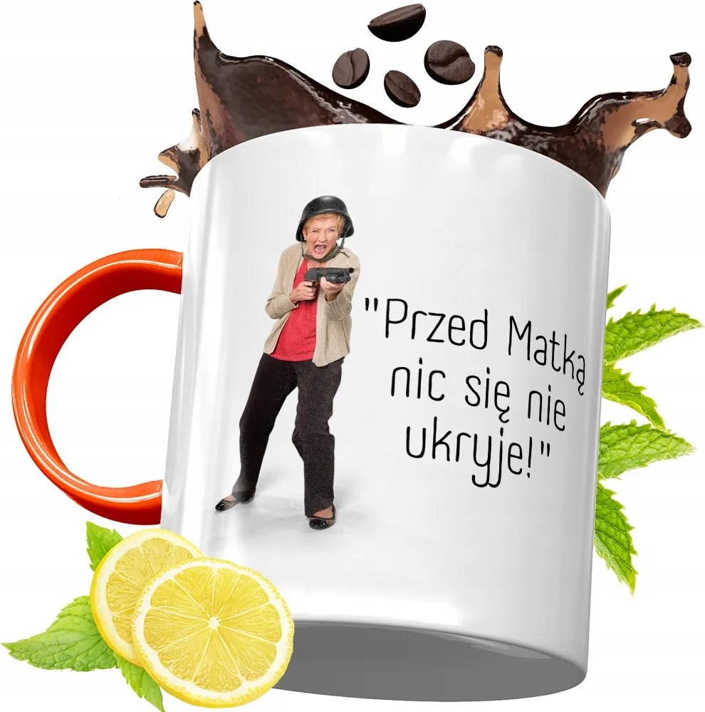 Narancssárga Bögre Anyukáknak Anyák Napjára fényképes nyomattal