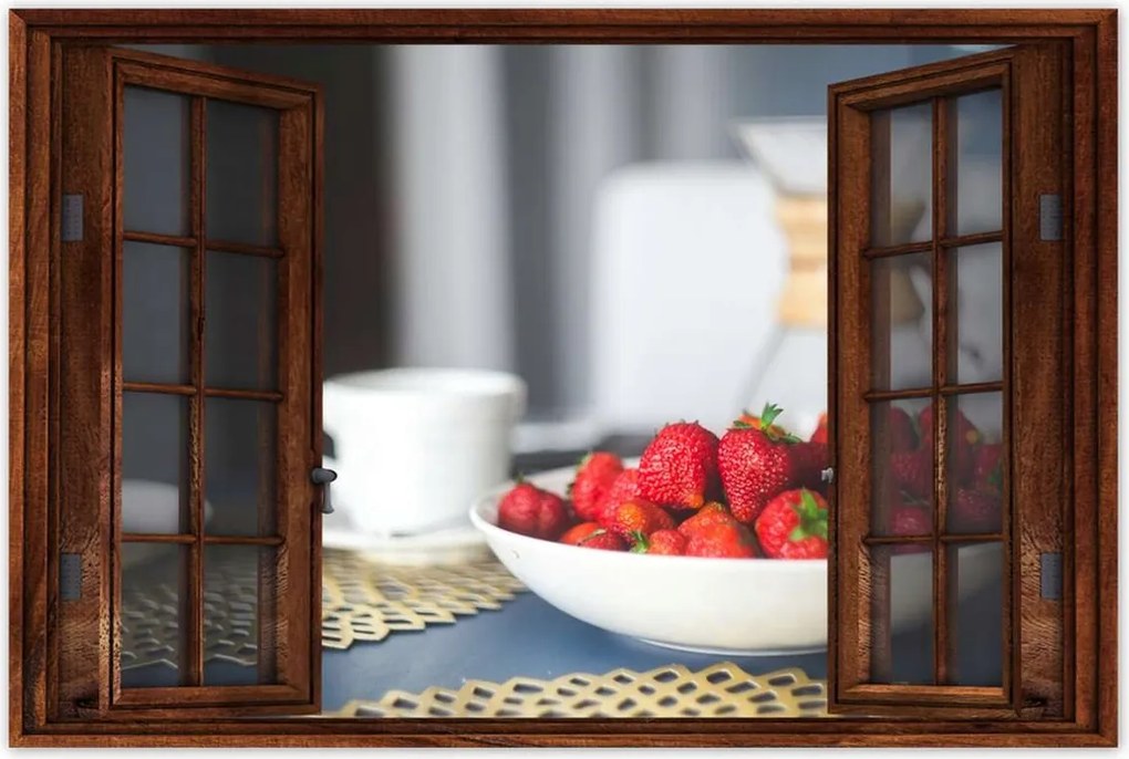 Poszterek 60x40 Kávé eperrel